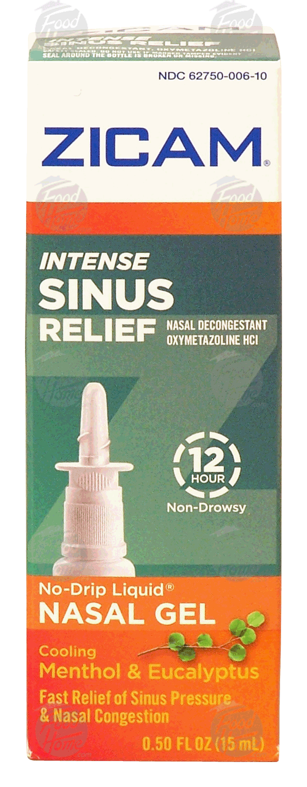 Zicam  intense sinus relief, no-drip nasal gel, cooling menthol & eucalyptus Full-Size Picture